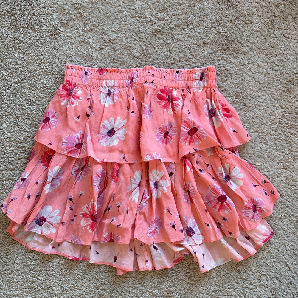 LOVESHACKFANCY RUFFLE MINI SKIRT